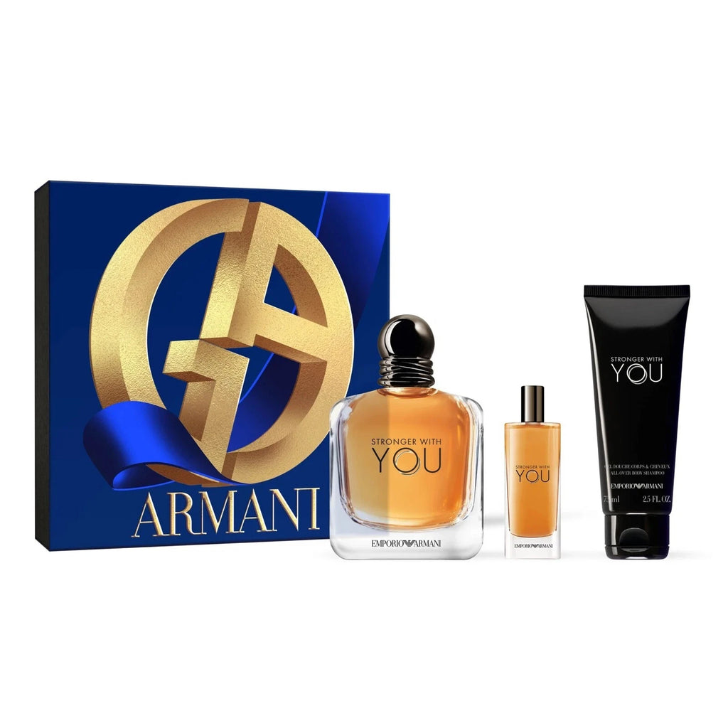 Emporio Armani Stronger With You GIFT SET - 3.4 oz EDT Spray, NEW, SEALED